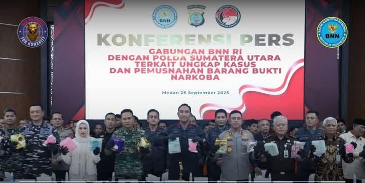 Konferensi Pers BNN:Perang Melawan Narkotika Tanpa Batas, Hancurkan Jaringan Sindikat Narkotika 