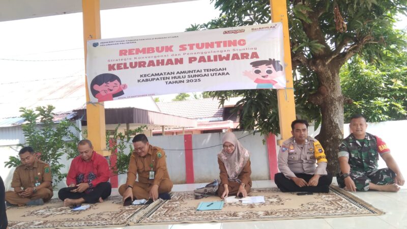 Polres HSU Dukung Rembug Stunting di Kelurahan Paliwara,Wujudkan Generasi Sehat dan Bebas Stunting