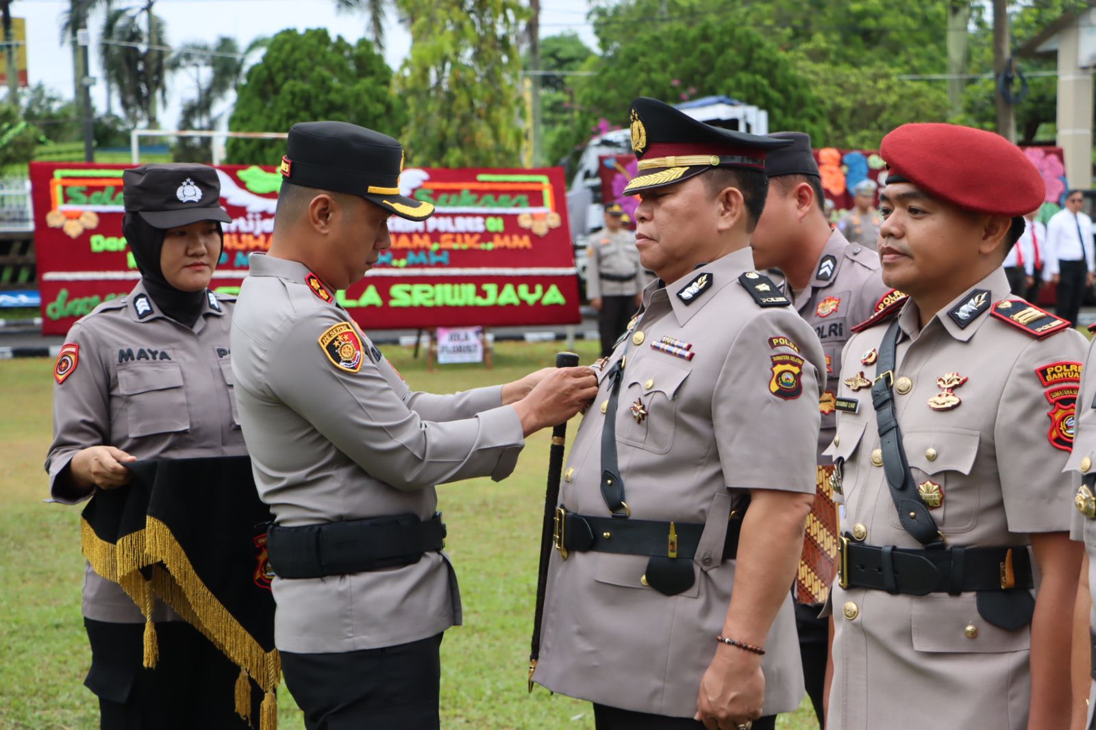 Kapolres Ogan Ilir Pimpin Sertijab 4 Perwira,Ini Daftar Pejabat Baru
