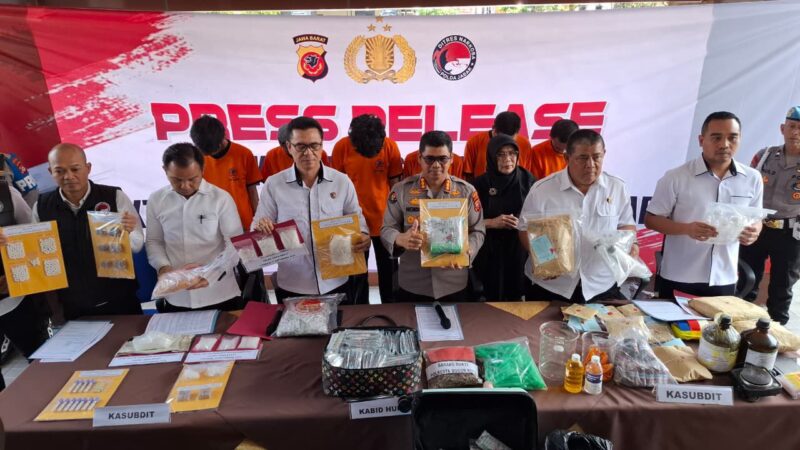 Polda Jabar Bongkar 257 Kasus Narkoba Selama September,317 Tersangka Diamankan