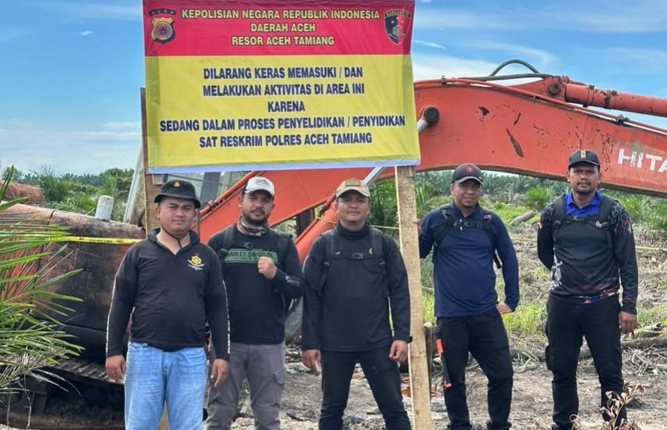 Kapolres Aceh Tamiang Dukung Satgas PKH Restorasi Kebun Sawit Ilegal dalam Kawasan TNGL