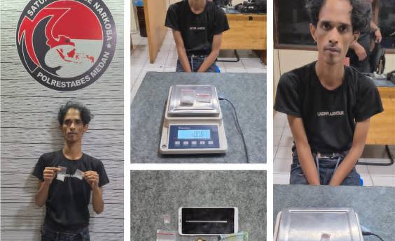 Satresnarkoba Polrestabes Medan Tangkap Pengedar Sabu di Jalan Bromo Medan 