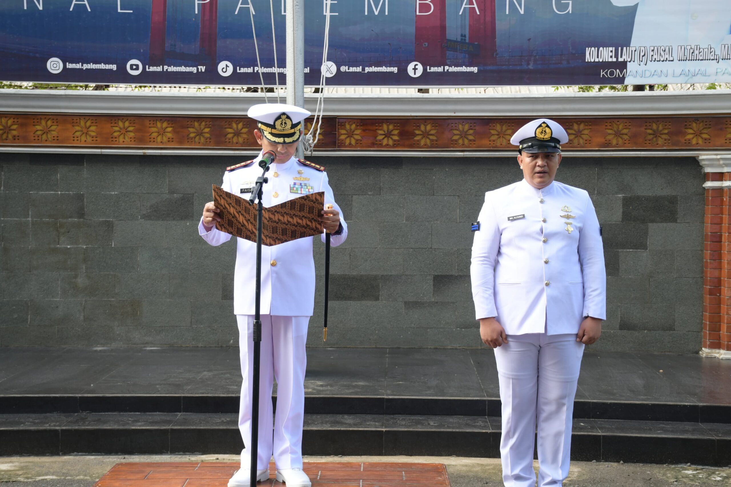 Danlanal Pimpin Upacara Hari Kesaktian Pancasila di Palembang
