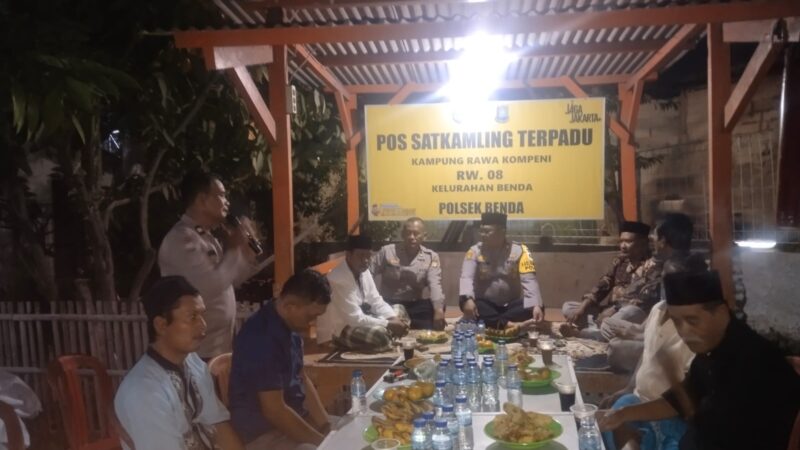 Ngopi Bareng Warga, Kapolsek Benda Sampaikan Himbauan Kamtibmas di Rawa Kompeni