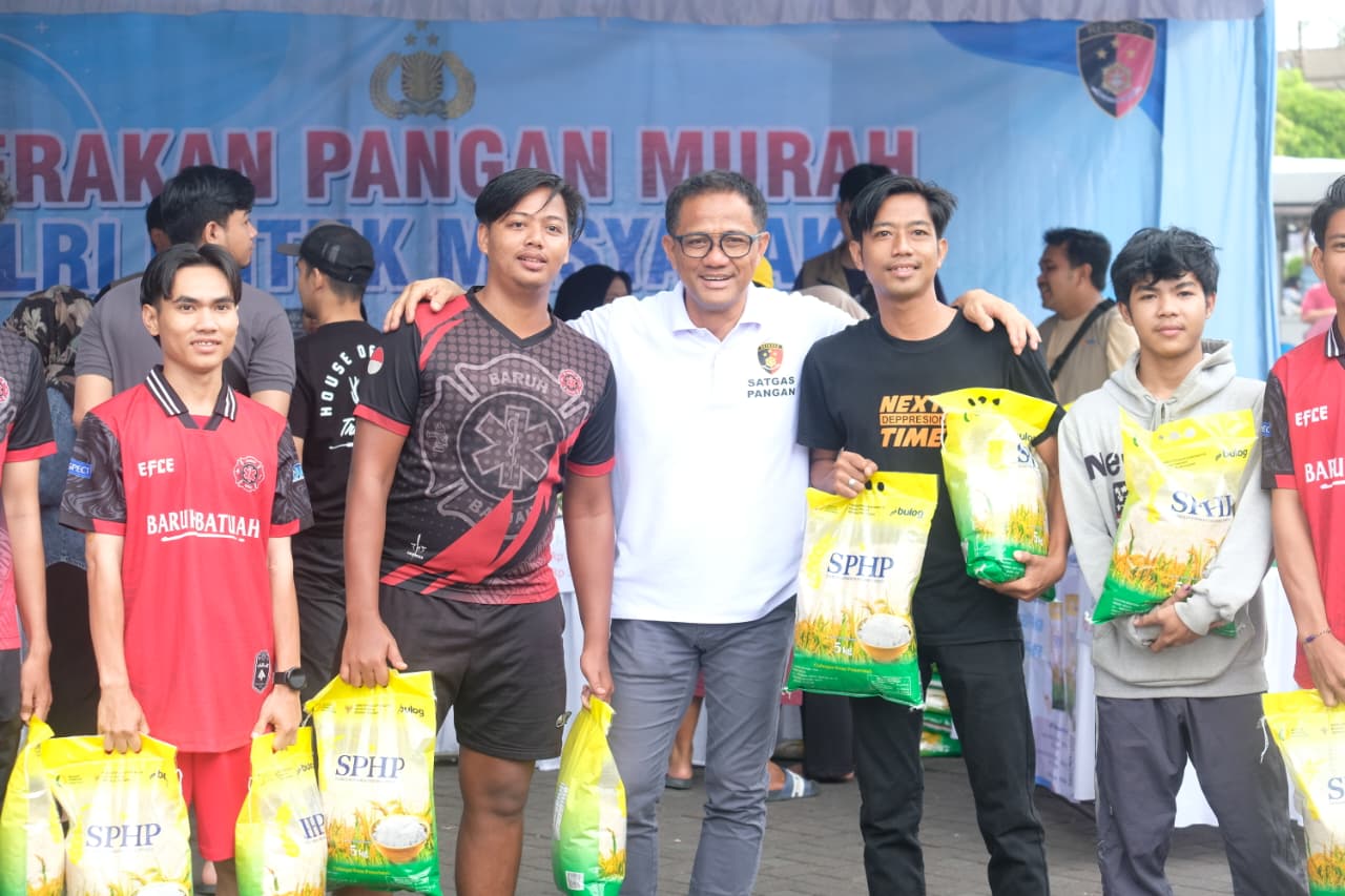 Ditreskrimsus Polda Kalsel Gelar Gerakan Pangan Murah,Sambut Antusias Warga di CFD Banjarmasin