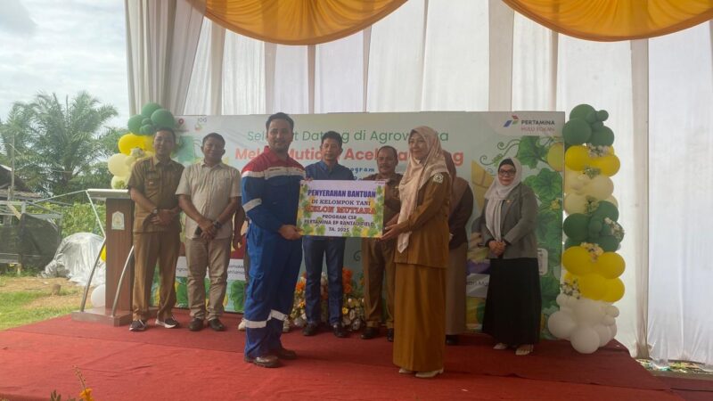 Pertamina Rantau Field,Gelar Panen Raya Melon Program CSR