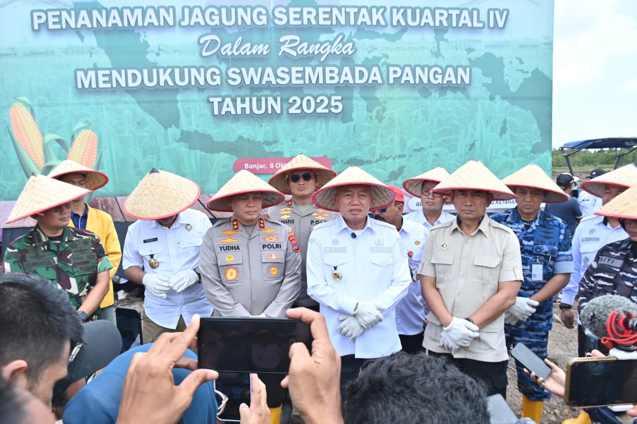Tanam Jagung Kuartal IV, Polda Kalsel Optimis Panen Dua Kali Lipat dari Sebelumnya