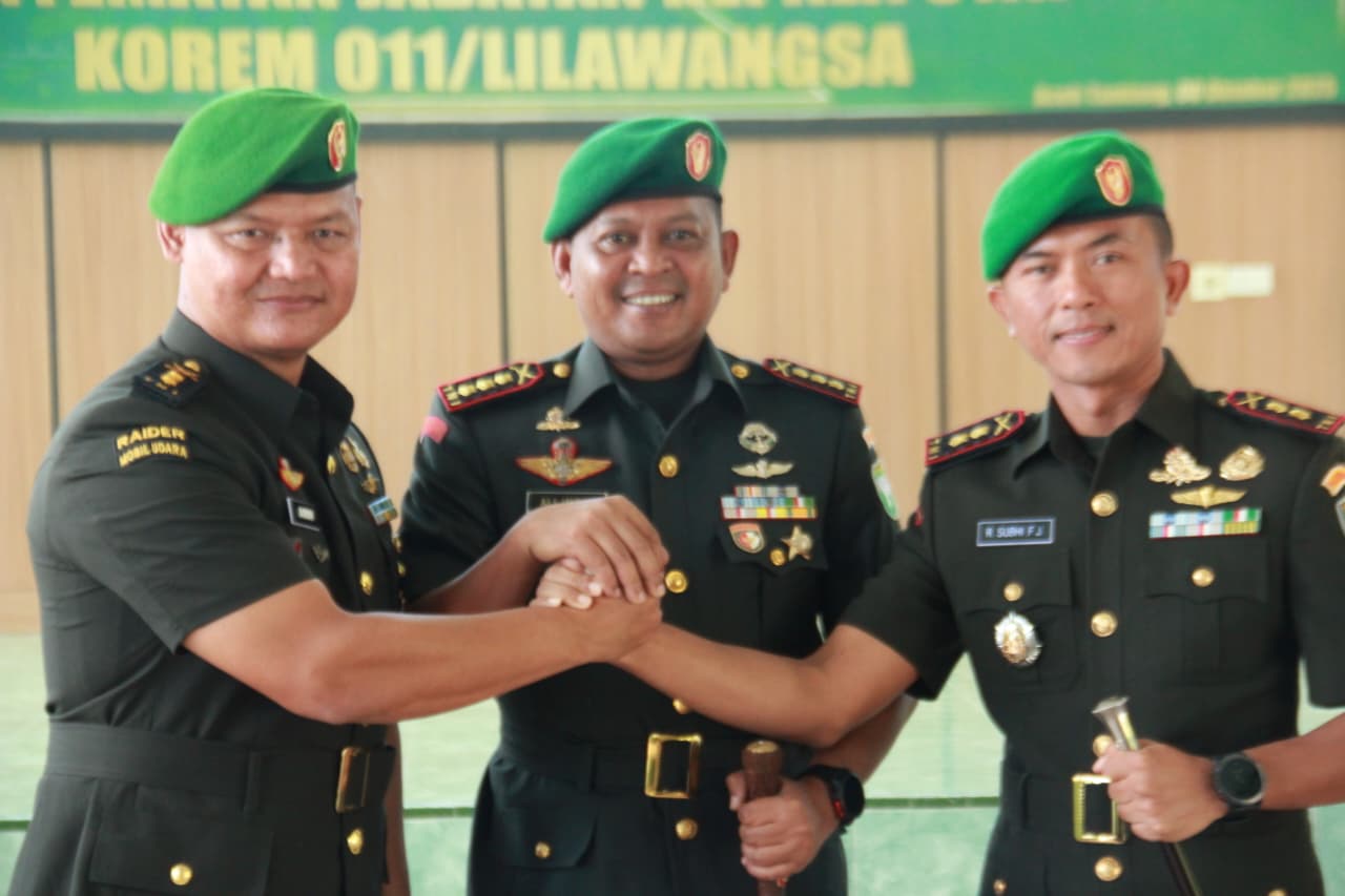 Danrem 011/Lilawangsa Pimpin Upacara Sertijab Dandim 0117/Aceh Tamiang