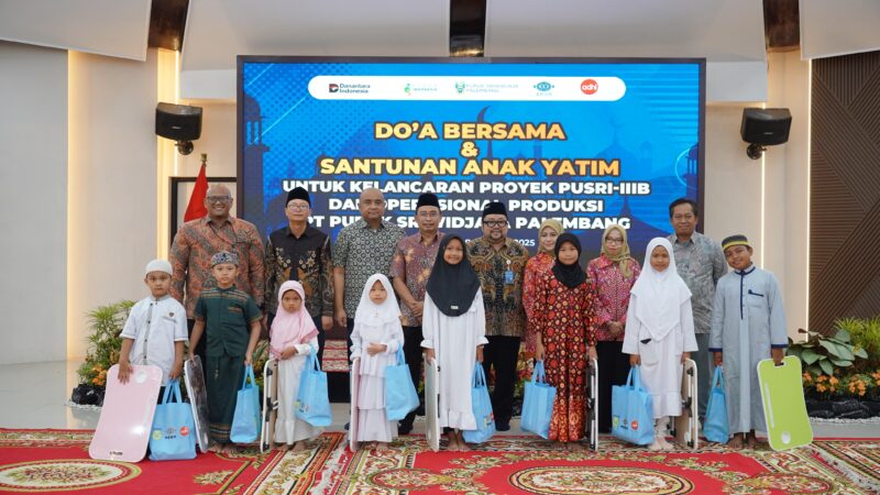 Doa Bersama dan Santuni Anak Yatim ,Berkah untuk Proyek Pabrik IIIB PT.Pusri Palembang dan PT Adhi Karya (Persero) Tbk
