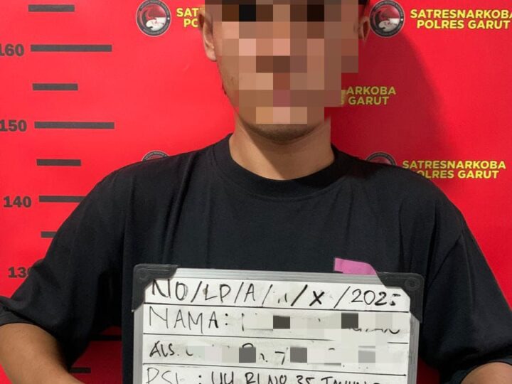 Satresnarkoba Polres Garut, Amankan Pengedar Sabu Beserta Barang Bukti di Tarogong Kidul