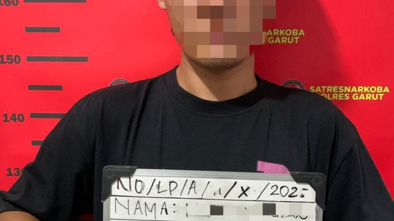 Satresnarkoba Polres Garut, Amankan Pengedar Sabu Beserta Barang Bukti di Tarogong Kidul