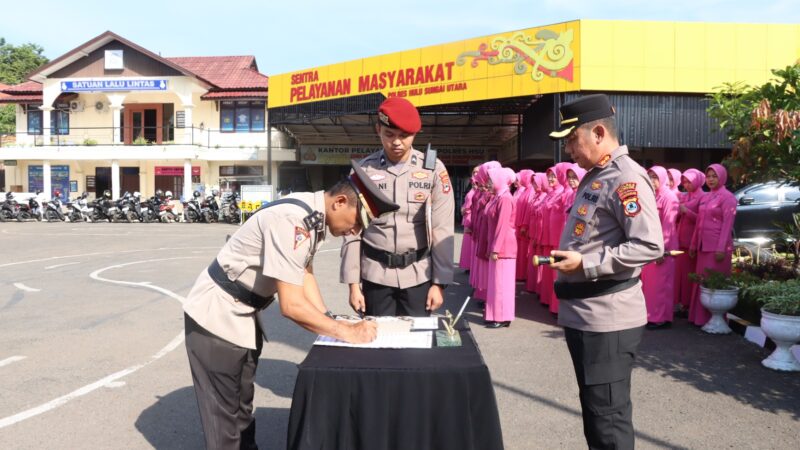 Kapolres HSU Pimpin Sertijab Pejabat Utama,Tekankan Profesionalisme dan Dedikasi dalam Pelayanan Publik
