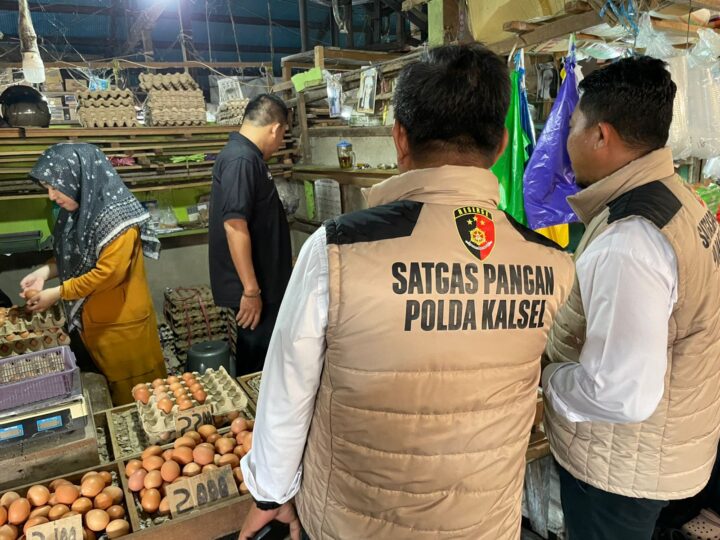 Monitor Harga Bahan Pokok, Satgas Pangan Polda Kalsel Sambangi Pasar Kalindo Banjarmasin