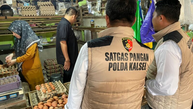 Monitor Harga Bahan Pokok, Satgas Pangan Polda Kalsel Sambangi Pasar Kalindo Banjarmasin