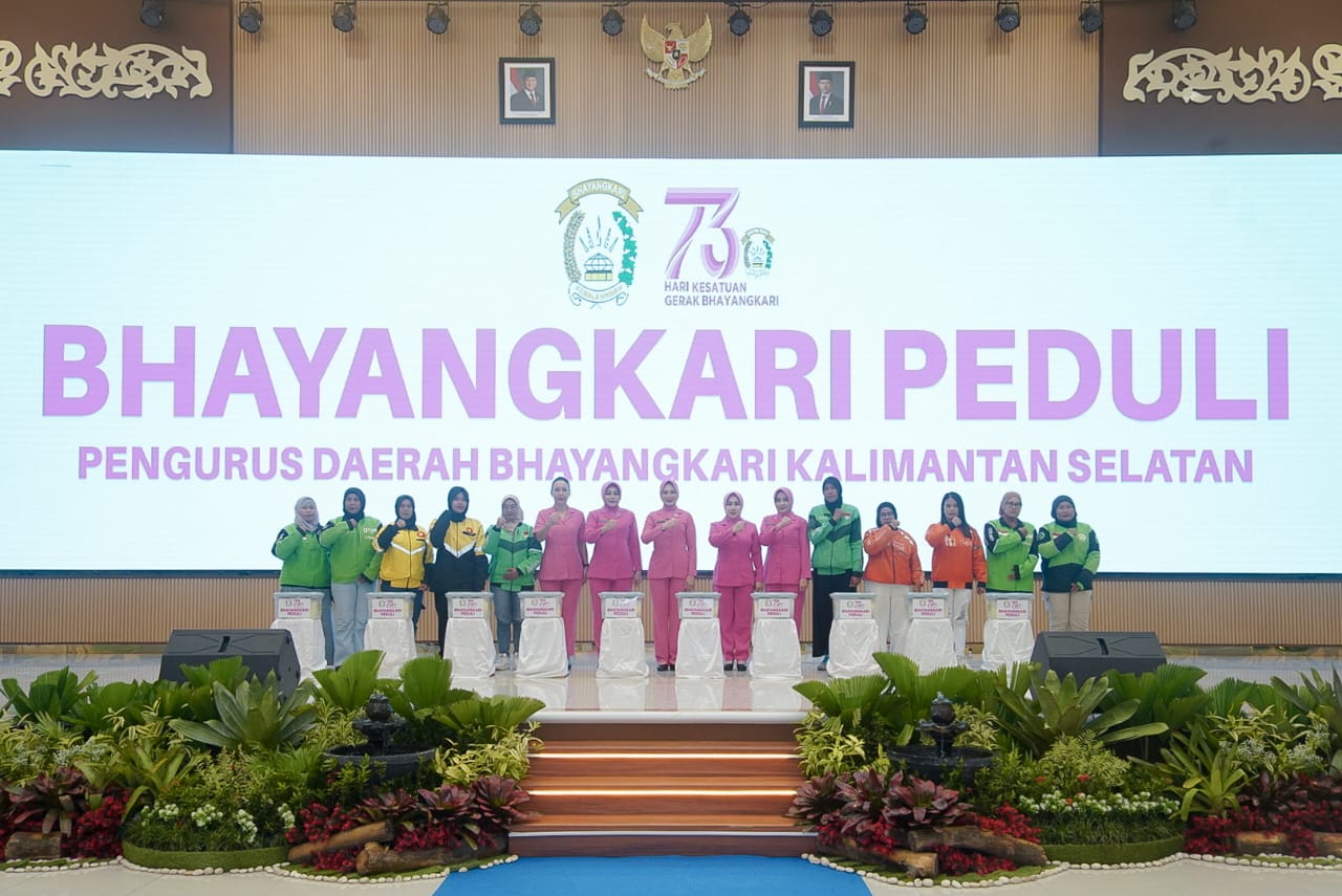 Bhayangkari Daerah Kalsel Gelar Bakti Sosial dan Kesehatan Sambut HUT ke-73, Dihadiri 500 Driver Ojol