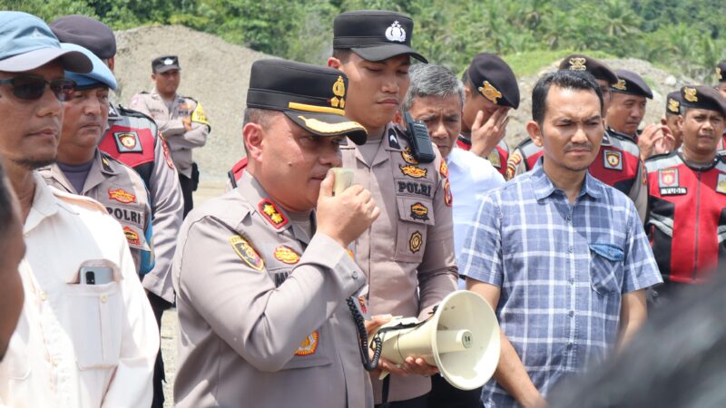 Kapolres Aceh Tamiang Pastikan Penyampaian Aspirasi Berjalan Aman dan Lancar.