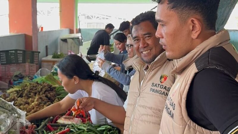 Tim Satgas Pangan Polda Kalsel Gelar Pengecekan Harga di Pasar Kuripan