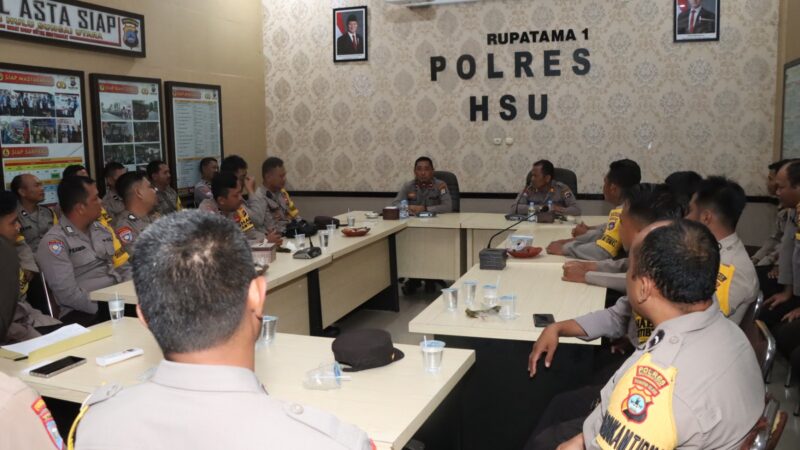 Polres Hulu Sungai Utara Gelar Anev Kinerja Bhabinkamtibmas, Dorong Peningkatan Peran dan Profesionalisme di Lapangan