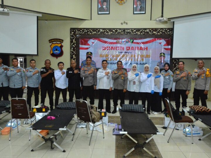 Semarak Hari Jadi Humas Polri ke-74, Si Humas Polres HSU Gelar Donor Darah Untuk Kemanusiaan