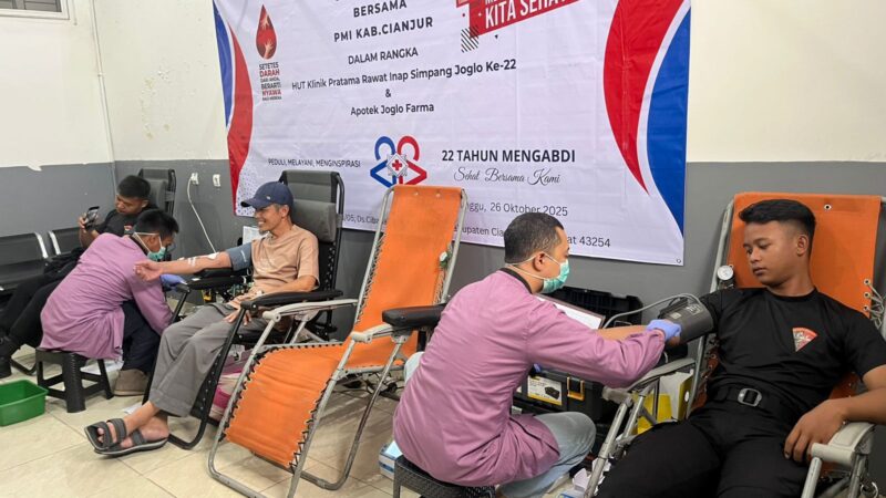 Wujud Kepedulian terhadap Sesama, Sat Brimob Polda Jabar Bakti Sosial Donor Darah di Sukaresmi