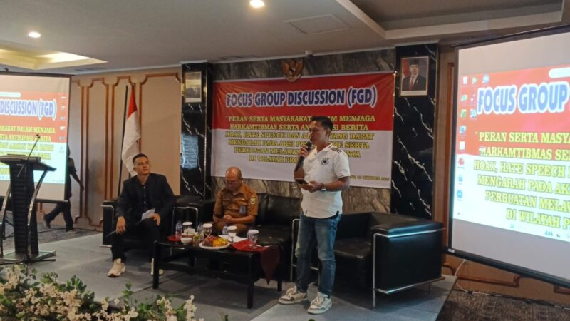 Ajak Masyarakat Menjaga Kamtibmas Serta Cegah Berita Hoax, Kaperwil Radar BI Sumsel,Jadi Narasumber FGD di Palembang 