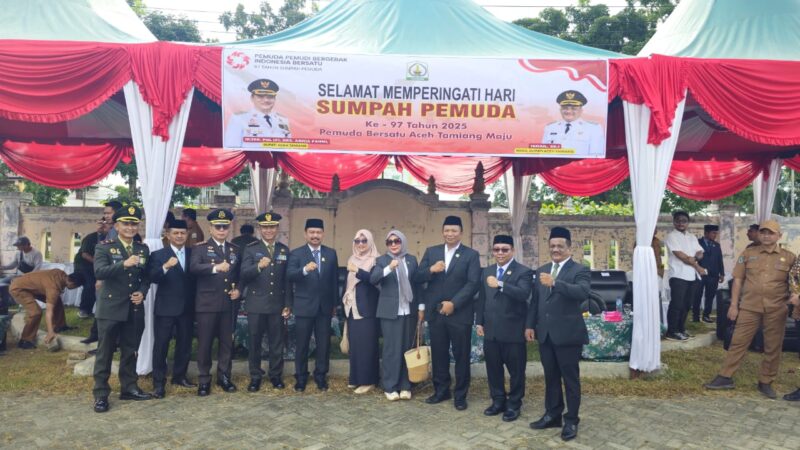 Dandim 0117/Aceh Tamiang Ikuti Upacara Peringatan Hari Sumpah Pemuda ke-79 Tahun 2025 