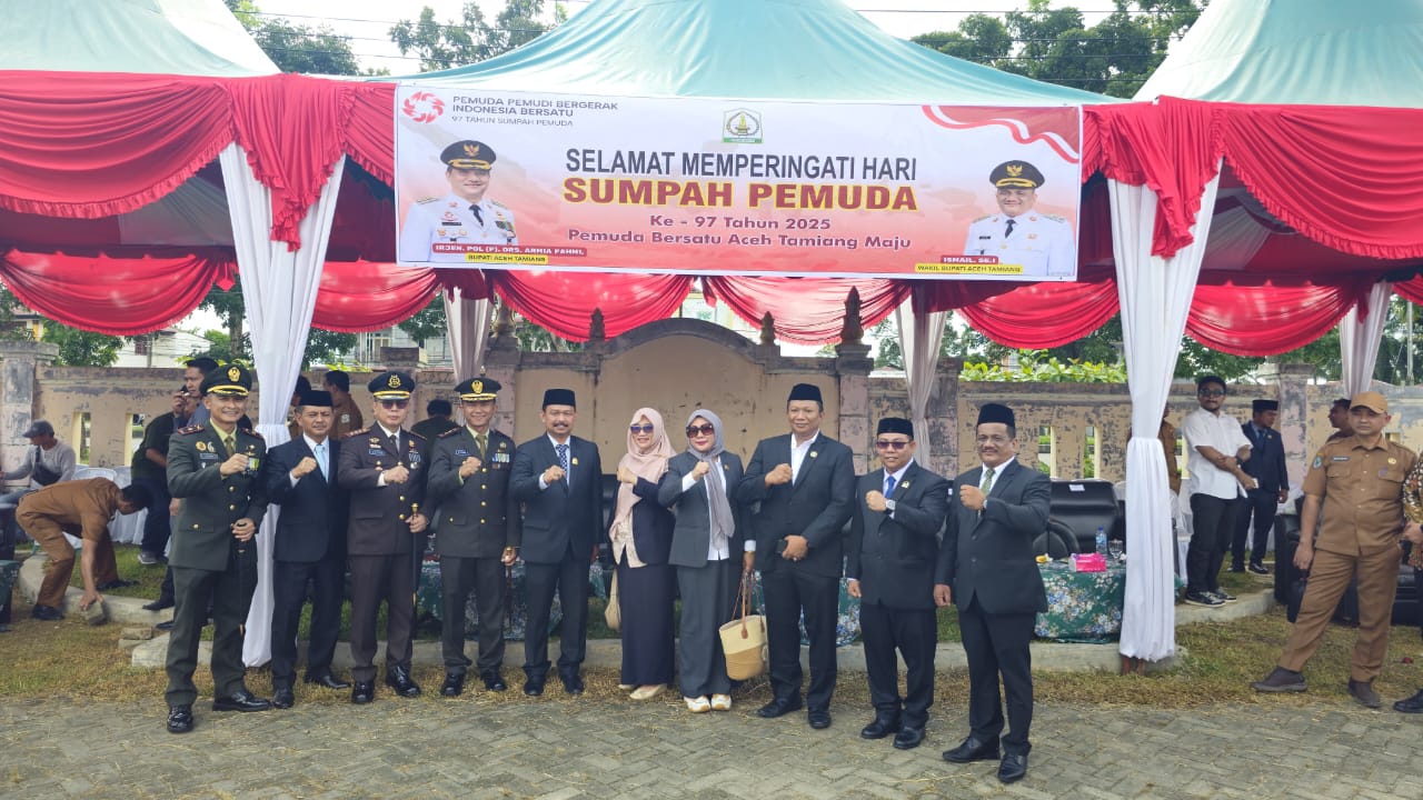 Dandim 0117/Aceh Tamiang Ikuti Upacara Peringatan Hari Sumpah Pemuda ke-79 Tahun 2025 