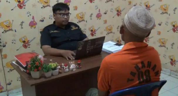 Seorang Kakek,Pelaku Dugaan Pelecehan Seksual Anak Dibawa Umur, Diamankan Satreskrim Polres Tanjab Timur