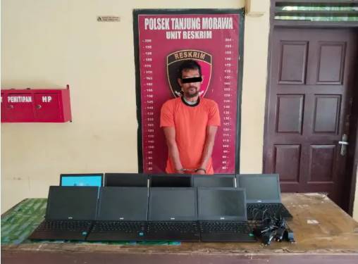 Polsek Tanjung Morawa Tangkap Pencuri 13 Laptop di Sekolah SMP NU Deli Serdang 