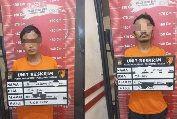 Polsek Medan Baru Amankan Dua” Rayap Besi ” Panel Lampu Lalulintas 
