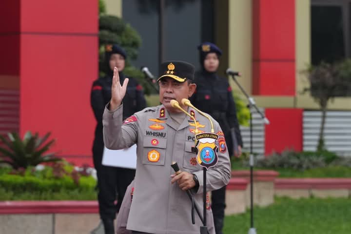 Pimpin Apel Gabungan, Kapolda Sumut Tegaskan Pentingnya Profesionalisme dan Menjaga Marwah Polri