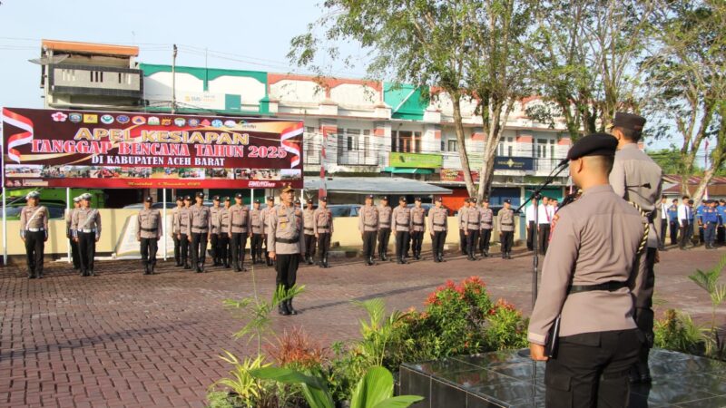 Pimpin Apel Tanggap Bencana di Meulaboh, Kapolda Aceh: Bersinergi Hadapi Musim Hujan