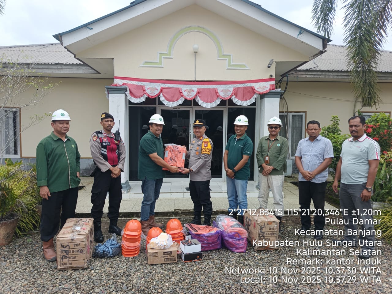 Siaga Karhutla Dini, Polres HSU dan PT.PDL Pawalutan,Perkuat Kesiapan Aparat Dengan Bantuan CSR Peralatan Mitigasi 