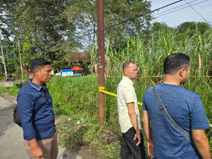 Sat Reskrim Polres Aceh Tamiang Lakukan Olah TKP Di Tempat Mayat Laki-laki Ditemukan.