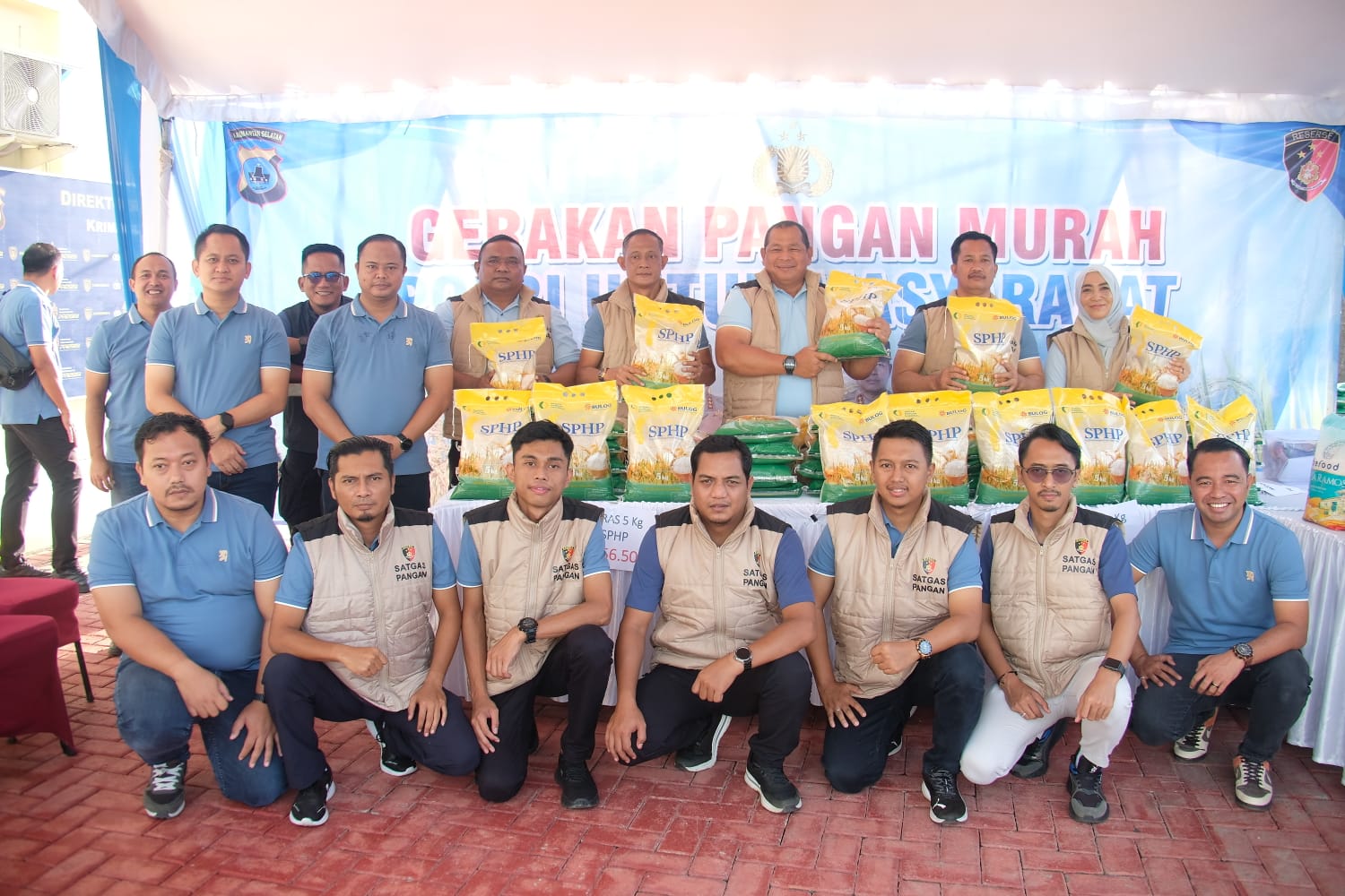 Satgas Pangan Polda Kalsel Gelar Gerakan Pangan Murah untuk Warga, 16 Ton Beras SPHP Ludes Terjual