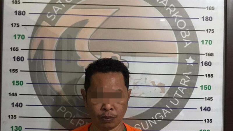 Sat Resnarkoba Polres HSU Bekuk Pria Pengedar Sabu 2,19 Gram di Jalan Pembalah Batung