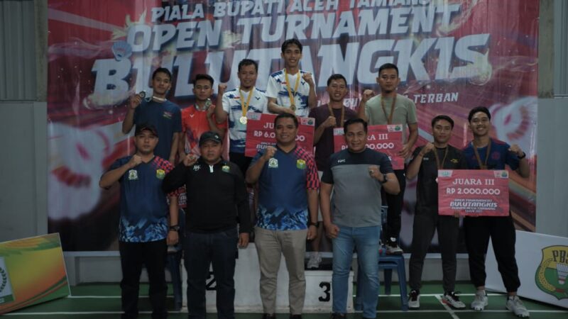 Kejuaraan Bulutangkis Open Bupati Aceh Tamiang CUP 2025,Resmi Ditutup Oleh Kadispora 