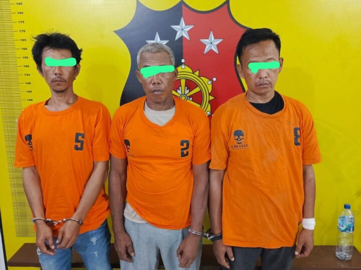 Polsek Kualuh Hulu Amankan Tiga Pria Beserta Barang Bukti Sabu,di Desa Sukarame Baru