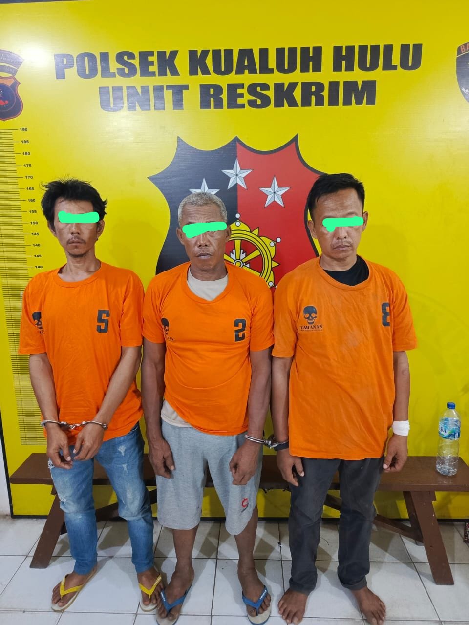 Polsek Kualuh Hulu Amankan Tiga Pria Beserta Barang Bukti Sabu,di Desa Sukarame Baru