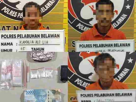 Polres Pelabuhan Belawan Bekuk Jaringan Pengedar dan Konsumen Narkotika di Komplek Uka 