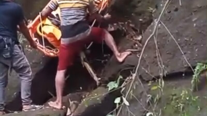 Korban Hilang Lima Hari Terseret Arus Sungai Badeng, Akhirnya Ditemukan Terjepit Batu Padas 