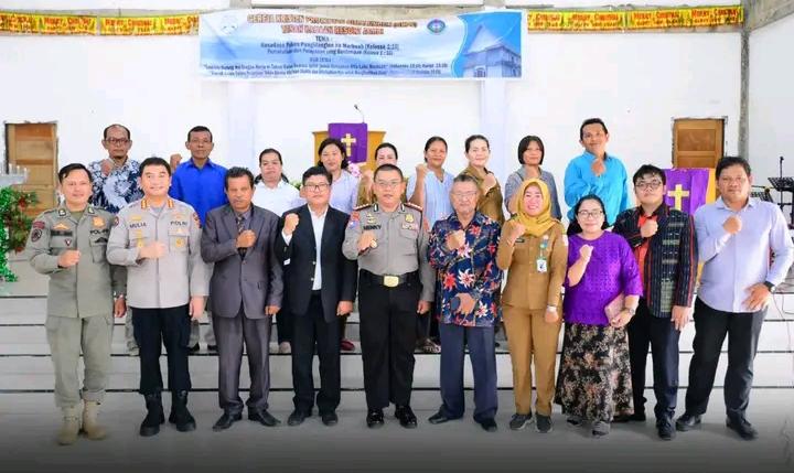 Sinergi Polri dan Pemuka Agama,Polda Jambi Kunjungi Pemuka Agama Gereja Kristen Protestan Simalungun (GKPS) Resort Jambi 