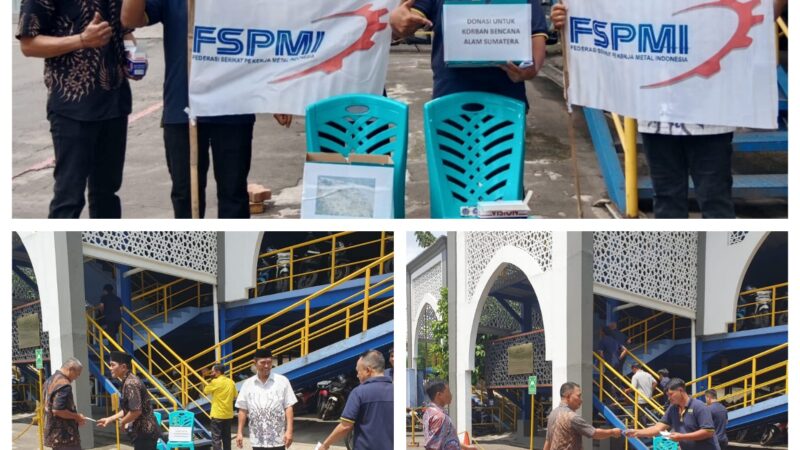 Aksi Galang Dana PUK, Komisariat dan Garmet FSPMI PT Jembo Cable Company, Untuk Korban Bencana di Aceh, Sumut, dan Sumbar