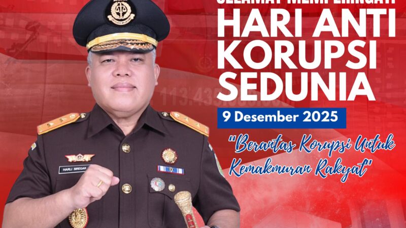 Peringati Hari Anti Korupsi Tahun 2025, Kajati Sumut Sampaikan Amanat Jaksa Agung R.I Penindakan Korupsi Secara Tegas dan Perbaikan Tata Kelola Pemulihan Keuangan Negara 