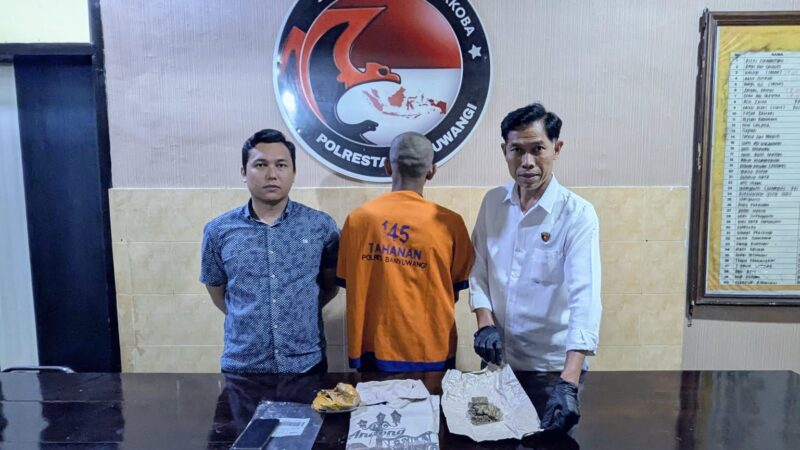 Polresta Banyuwangi Ungkap Peredaran Narkotika serta Gagalkan Pengiriman Ganja 32,86 Gram, Satu Tersangka Berhasil Diamankan