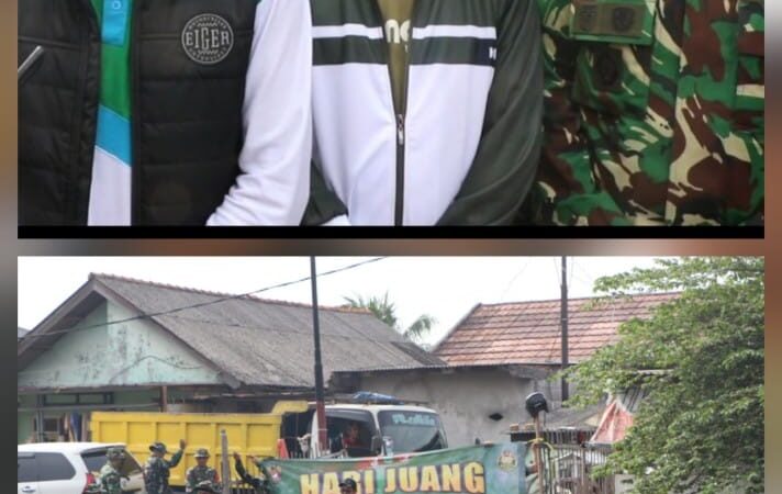 Hari Spesial HUT Kodam Jaya Ke 76 dan Hari Juang Kartika TNI Ke-80 Kodim 0509/Kabupaten Bekasi Gelar Karya Bhakti Bersihkan Kali Blencong 