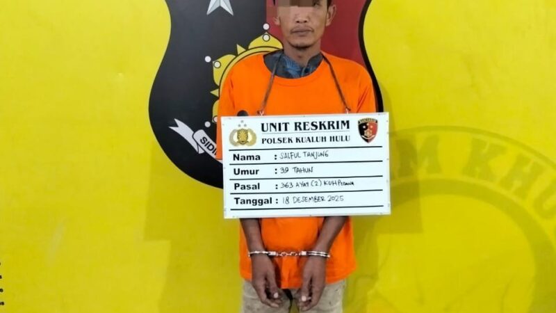 Polisi Tangkap Satu Tersangka Pencurian di Kualuh Selatan