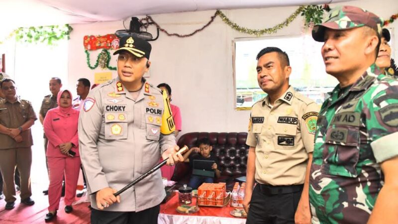 Dalam Rangka Menyambut Nataru, Wakil Bupati H. Samsul Tanjung Bersama Kapolres Labuhanbatu Lakukan Pengecekan Pos Pam di Labura