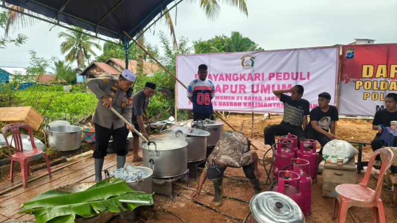Peringati 21 Rajab,”Polri Untuk Masyarakat ” Polres HSU Hadirkan Dapur Umum Bentuk Kepedulian Polri 