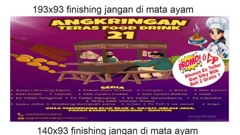 Segera Launching Angkringan Teras Food Drink 21 Villa Tangerang Elok 
